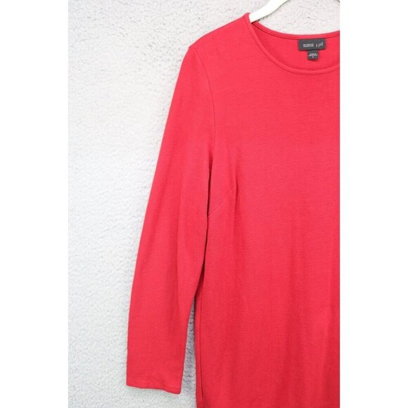 J.Jill Wearever Red Ribbed Long Sleeve Tunic Top-Size Medium - Picture 3 of 10
